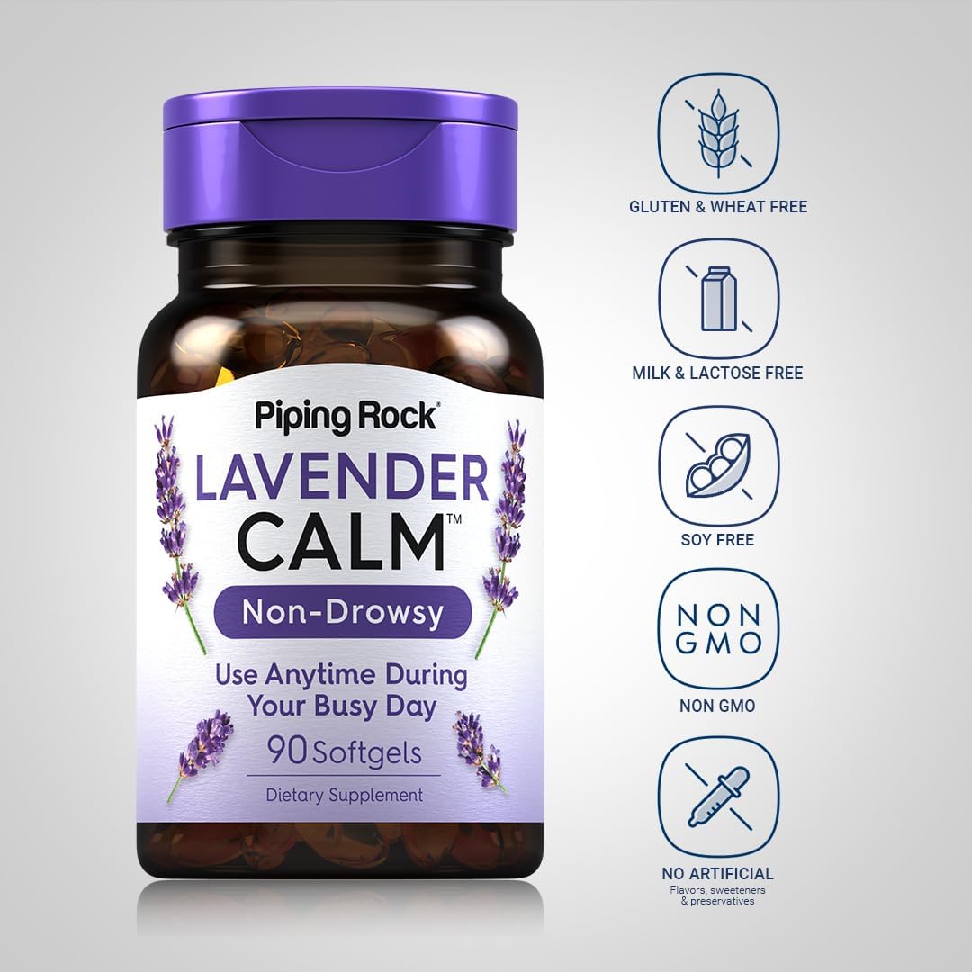 Piping Rock Lavender Calm Pills - 90 Softgels - görsel 3