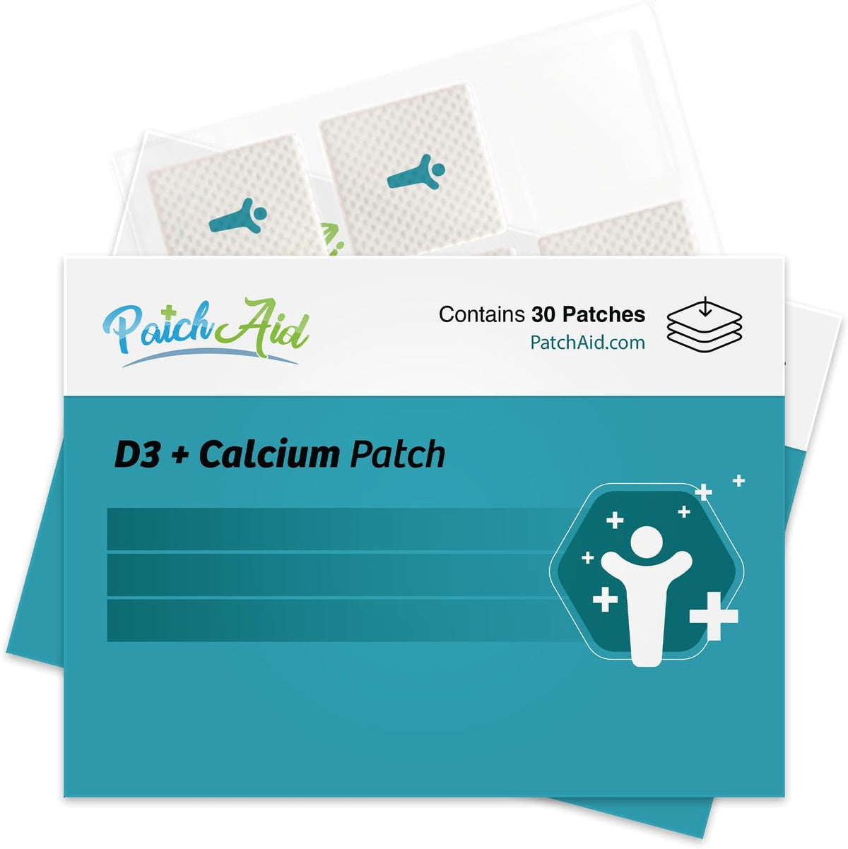 PatchAid D3/Calcium Topical Patch 30-Day Supply (Pack of 2) - görsel 1