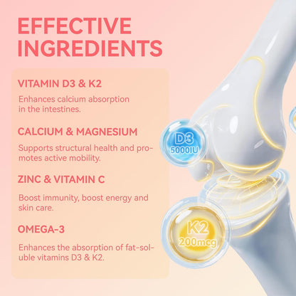 Agumoon Vitamin D3 K2 Gummies for Adults, 60 Gummies