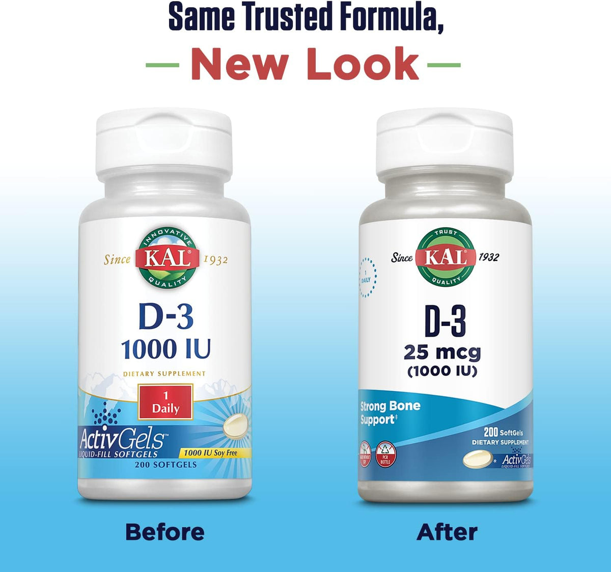 KAL Vitamin D3 1000 IU Softgels (200 Softgels) - görsel 2