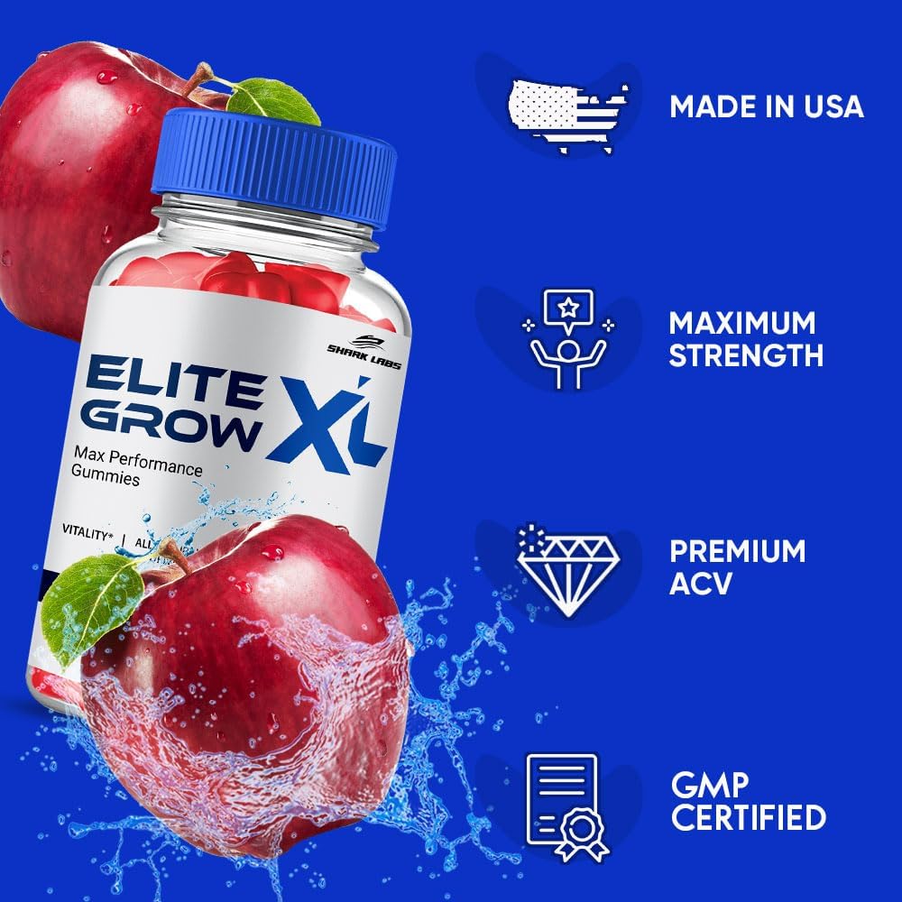 Elite Grow XL Gummies - Maximum Strength All-Natural Vitamin Gummies (3 Pack) - görsel 2