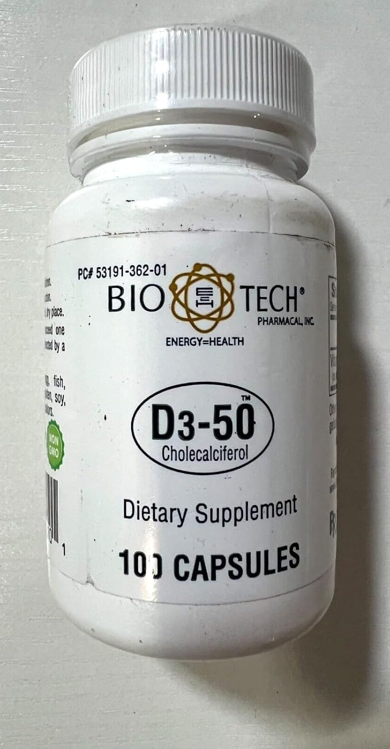 D3-50 100 Capsules BIO-TECH by Choice One - görsel 1