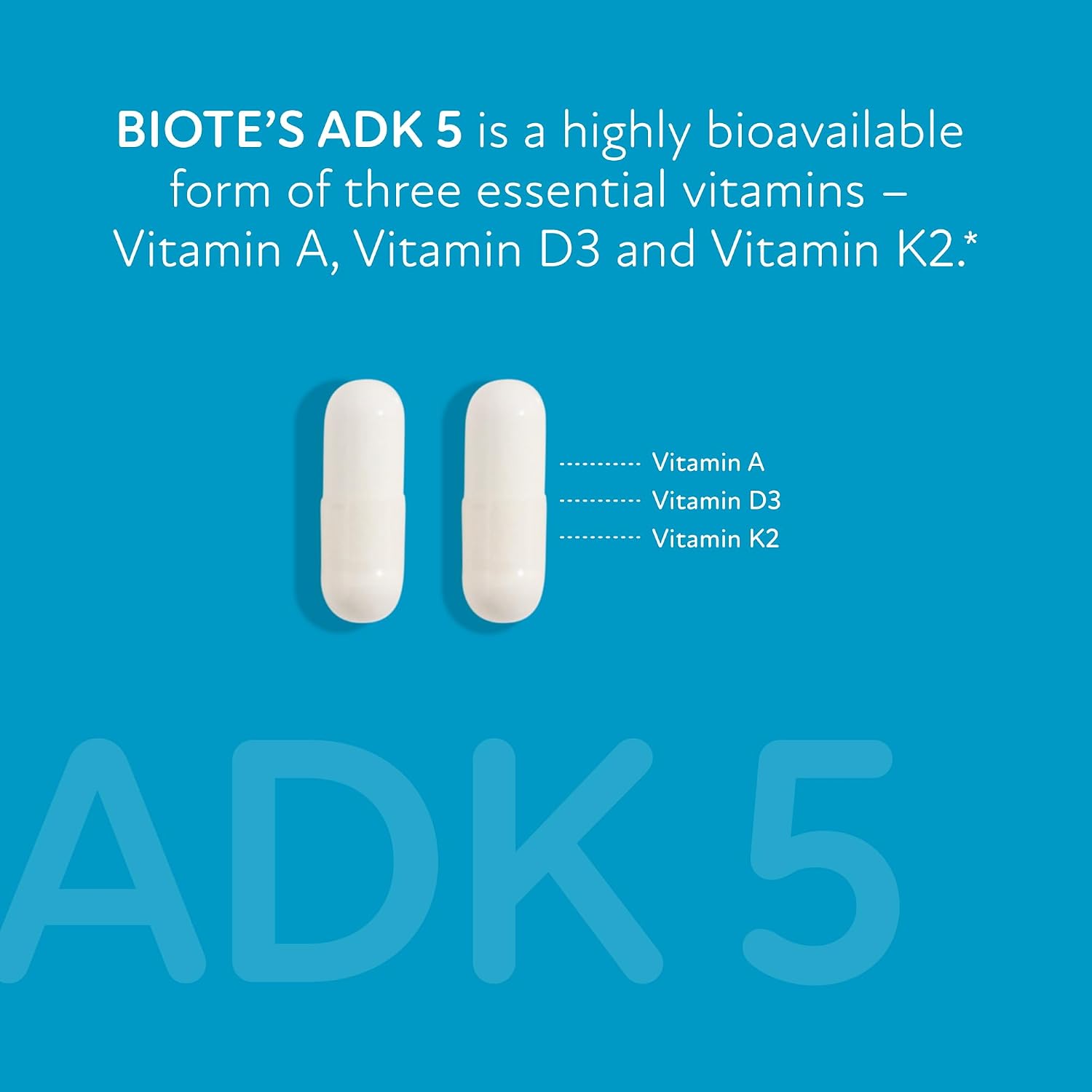 Biote Nutraceuticals - ADK 5 - Immunity and Cardiovascular (90 Capsules) - görsel 3