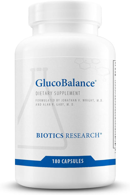 Biotics Research GlucoBalance Chromium, Vanadium, L-Carnitine - Metabolic Health & Blood Lipid Support - 180 Capsules