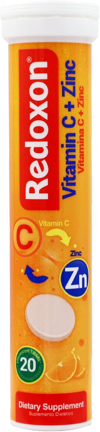 Redoxon Vitamin C + Zinc Effervescent Tablets, Orange Flavour (20 Tablets) - görsel 4