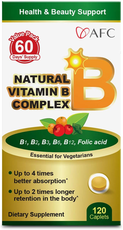 AFC Japan Natural Vitamin B Complex - 120 Vegan Tablets