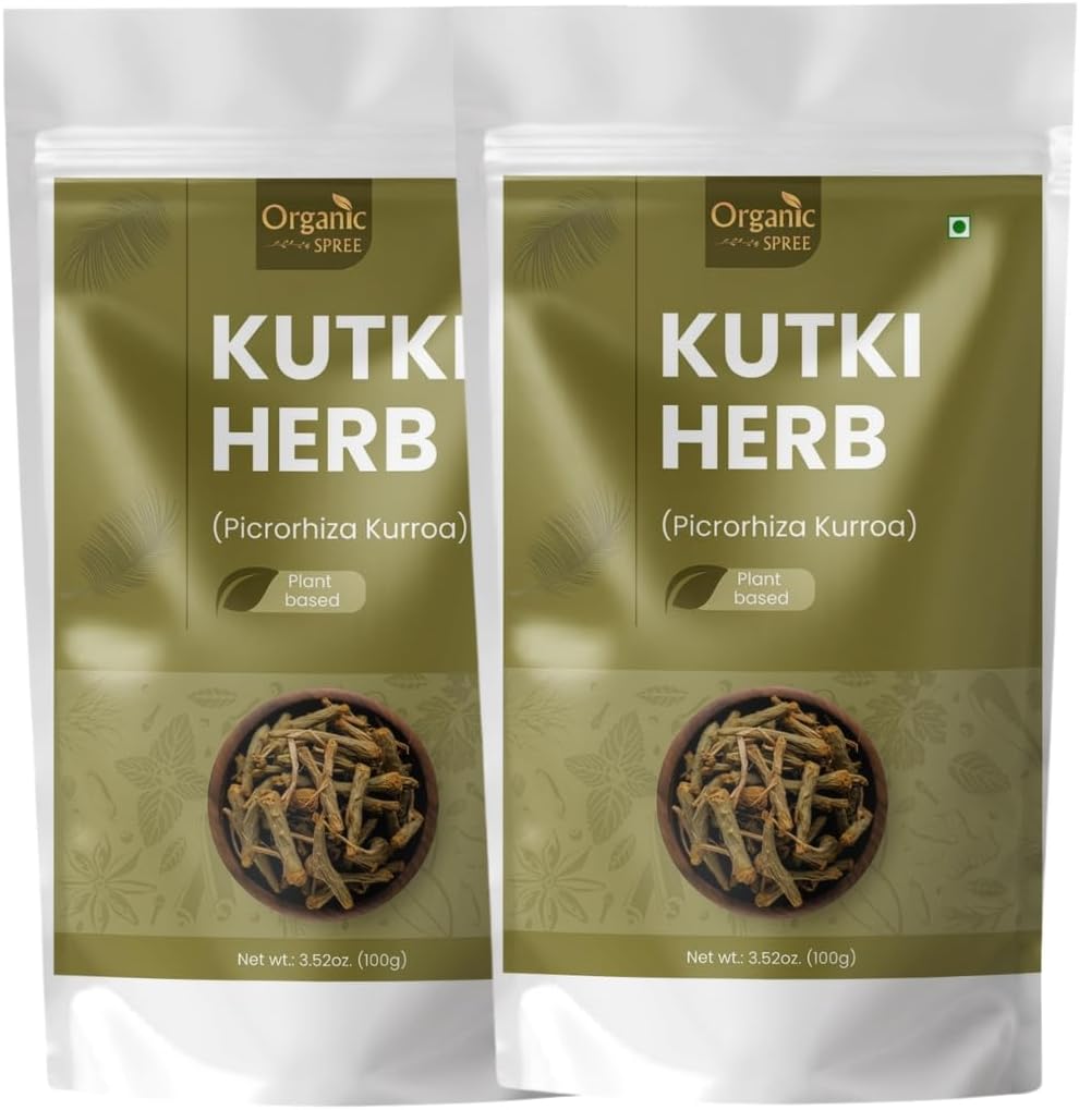 ORGANIC SPREE Kutki Herb (Picrorhiza Kurroa) - Pure Natural Dried Root - 100g Pack of 3 - görsel 8