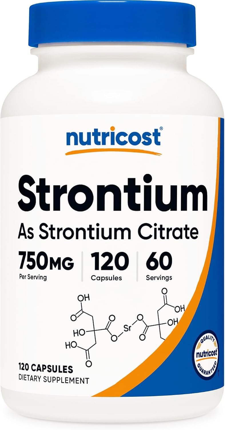 Nutricost Strontium Capsules 750mg, 240 Capsules - görsel 6