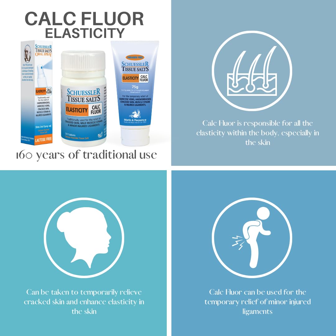 Schuessler Tissue Salts Calc Fluor No. 1, 6X Cell Salts, 125 Tablets - görsel 2