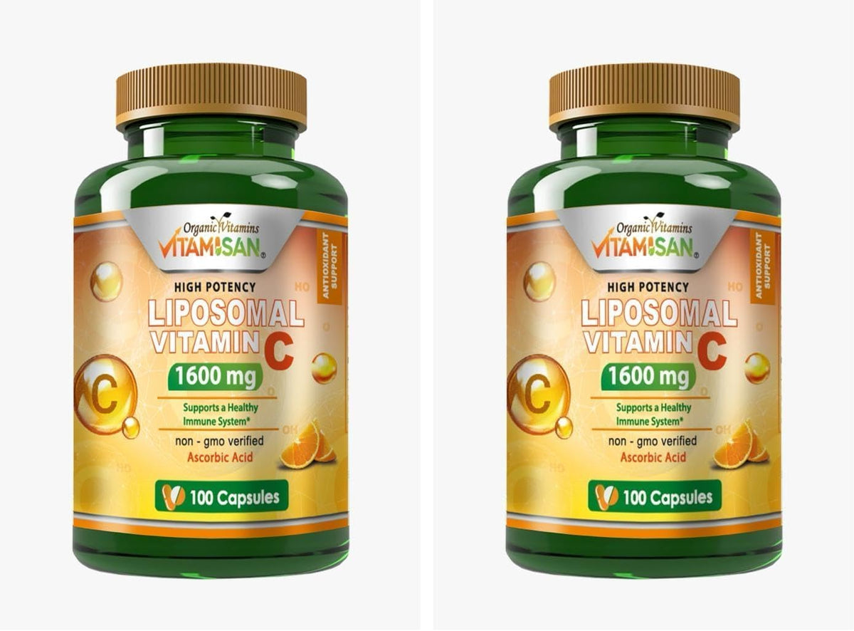 VITAMISAN Liposomal Vitamin C - High Absorption Ascorbic Acid - Contributes to Normal Immune Function and Collagen Formation - 100 Capsules - görsel 4