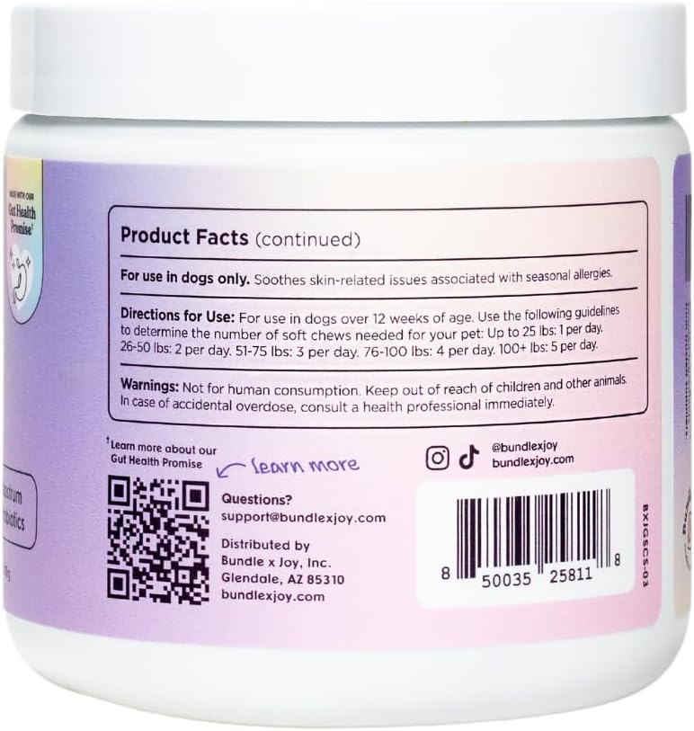 Bundle x Joy Glowing Skin and Coat Supplement for Dogs, 90 Soft Chews - görsel 7