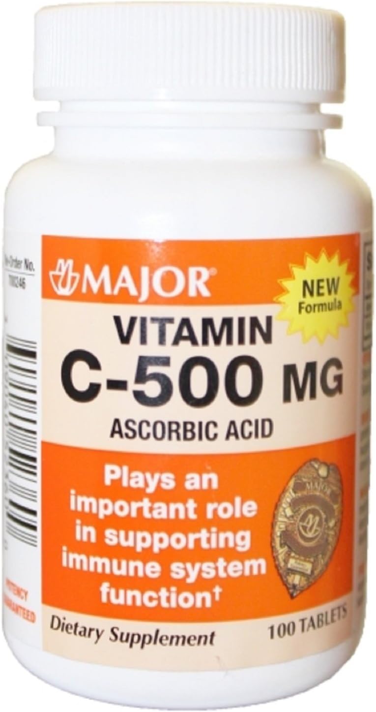 Major Vitamin C 500 mg – 100 Tablets (Pack of 3) - görsel 1