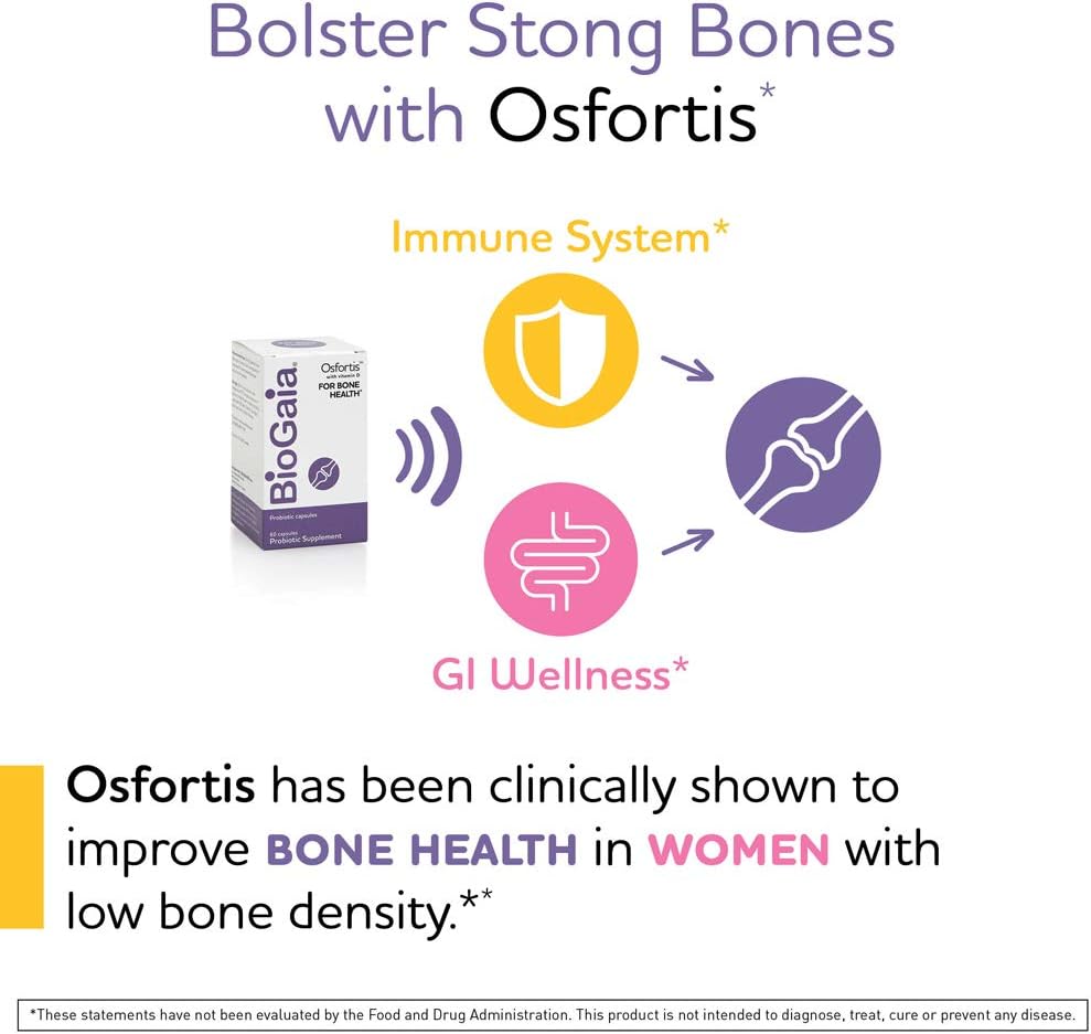BioGaia Osfortis, Women’s Probiotic for Strong Bones, Immune Balance & GI Wellness, Contains L. reuteri 6475, 60 Capsules - görsel 6