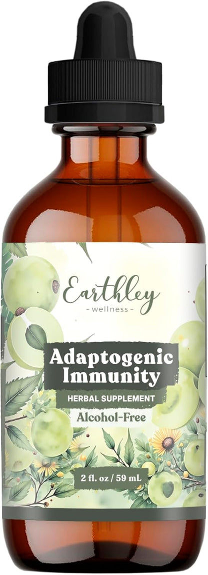 Earthley Wellness Adaptogenic Immunity - Immune Health Support, Zero Added Flavours, Colours, Sugars, or Allergens (2 oz)