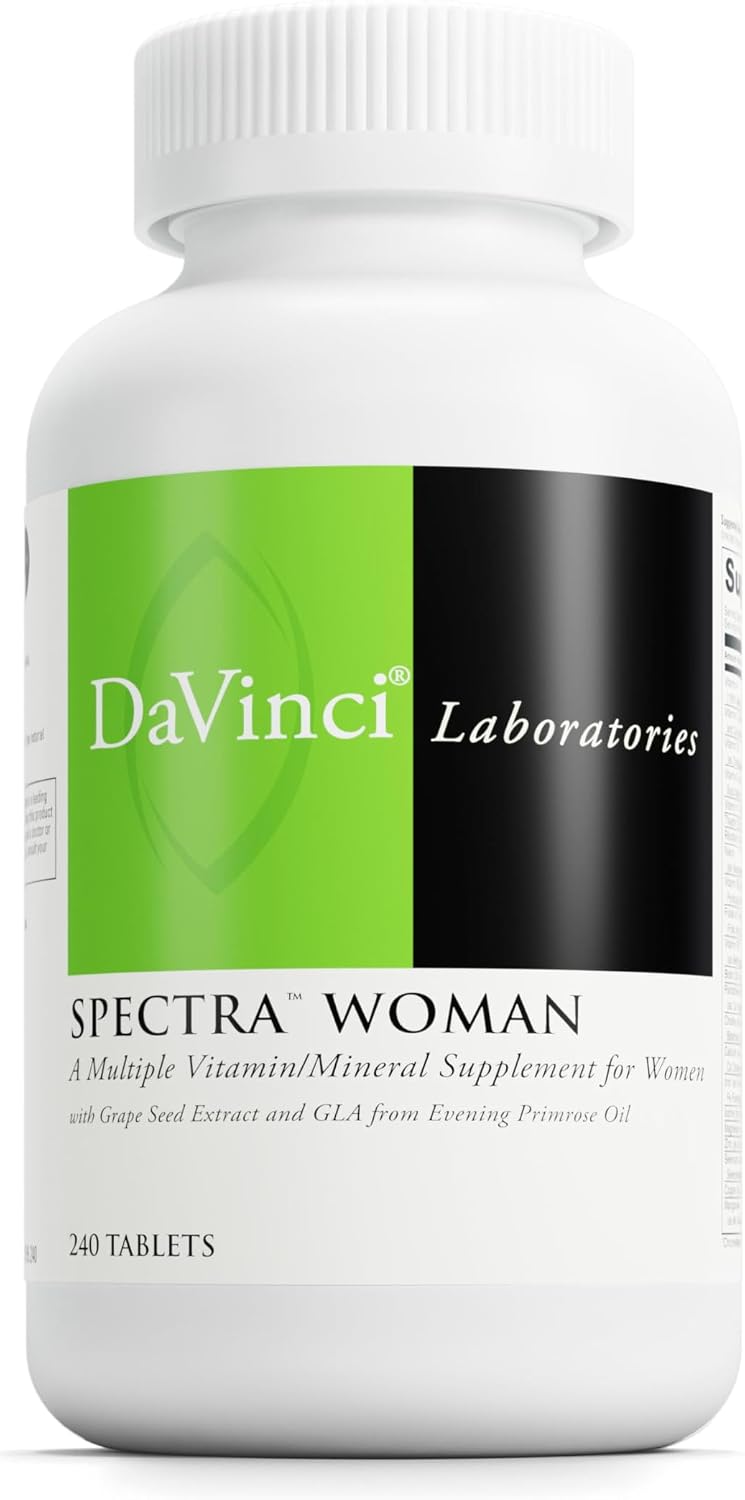 DaVinci Labs Spectra Woman - Food Supplement with Vitamins, Minerals, Calcium, Beta Carotene, L-Cysteine, Grape Seed Extract - 120 Tablets - görsel 8
