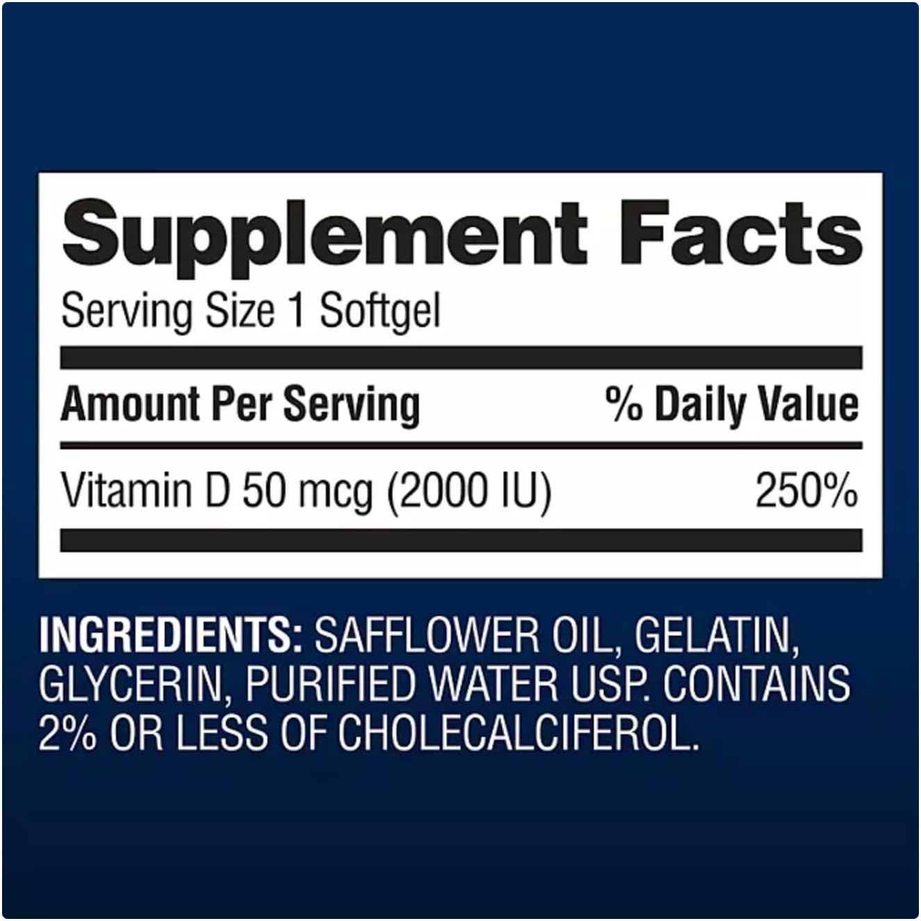 Member Mark Vitamin D3, 50 µg (2000 IU), 400 Soft gel capsules - görsel 2