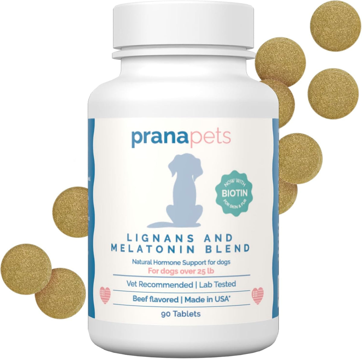 PranaPets Lignans & Melatonin with Biotin Blend for Dogs (up to 11 kg) - görsel 9