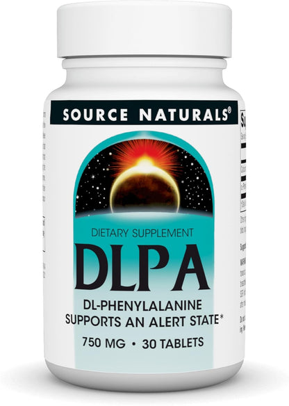 Source Naturals DLPA (DL-Phenylalanine) 750 mg – 30 Tablets