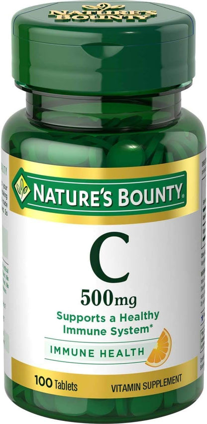 Nature's Bounty Vitamin C 500 mg Tablets, 100 Count (Pack of 6)