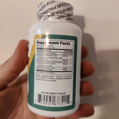FitCose 1C - Food Supplement with Berberine, Chromium and Cinnamon