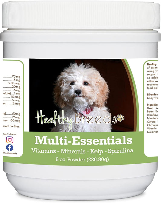 Healthy Breeds Cockapoo Multi-Essentials Powder – Daily Dog Multivitamin with Organically Chelated Minerals – 227 g
