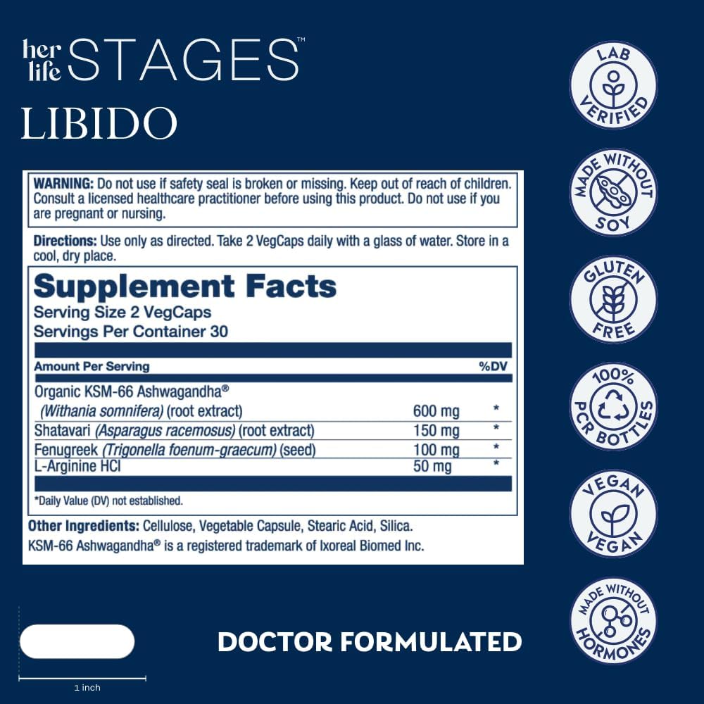 SOLARAY Libido her Life Stages – Natural Lubrication & Desire Support – 60 VegCaps - görsel 2