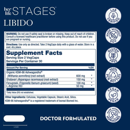 SOLARAY Libido her Life Stages – Natural Lubrication & Desire Support – 60 VegCaps