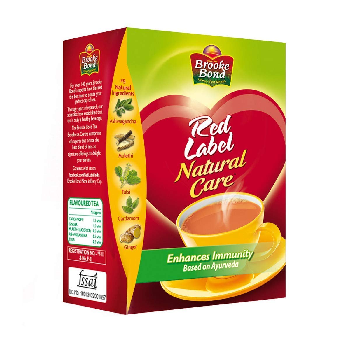 Brooke Bond Red Label Natural Care with 5 Ayurvedic Ingredients - 2-Pack (2 x 250g) - görsel 1