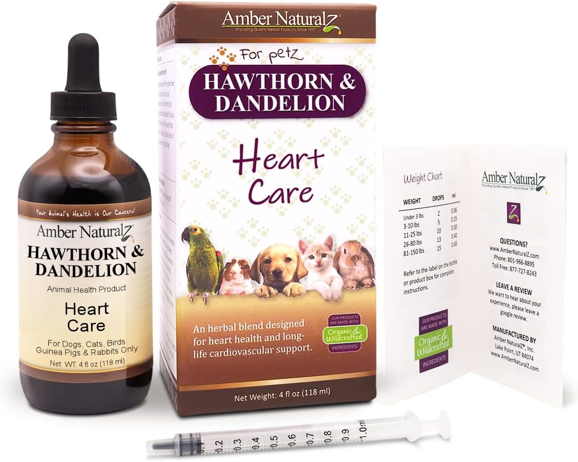 Amber NaturalZ Hawthorn & Dandelion Herbal Supplement for Pets - görsel 6