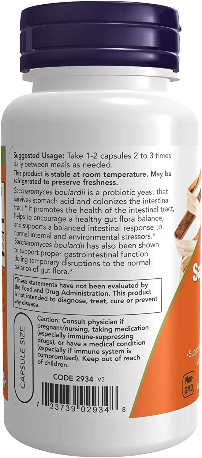 Now Saccharomyces Boulardii - 120 Capsules - görsel 3