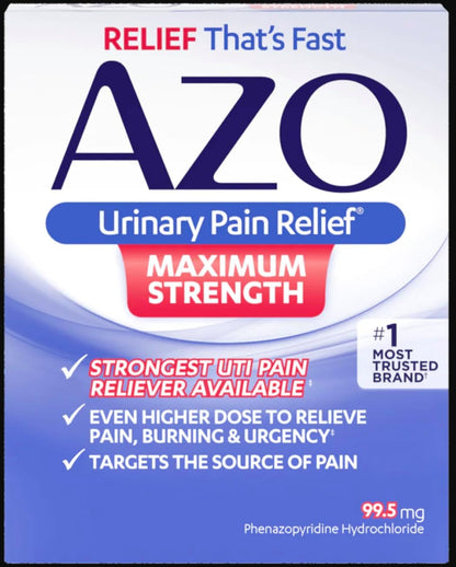 AZO Urinary Pain Relief Max Strength 12 Tablets