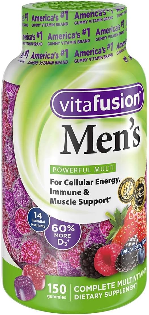 Men's Complete Multivitamin Gummies Natural Berry Flavours - 150 Gummies, Pack of 2 - görsel 5