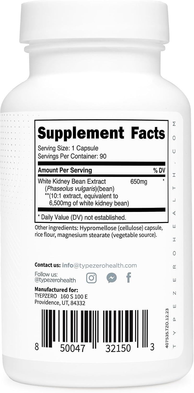 Type Zero Clean White Kidney Bean Extract - 90 Capsules - görsel 5