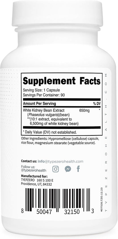 Type Zero Clean White Kidney Bean Extract - 90 Capsules
