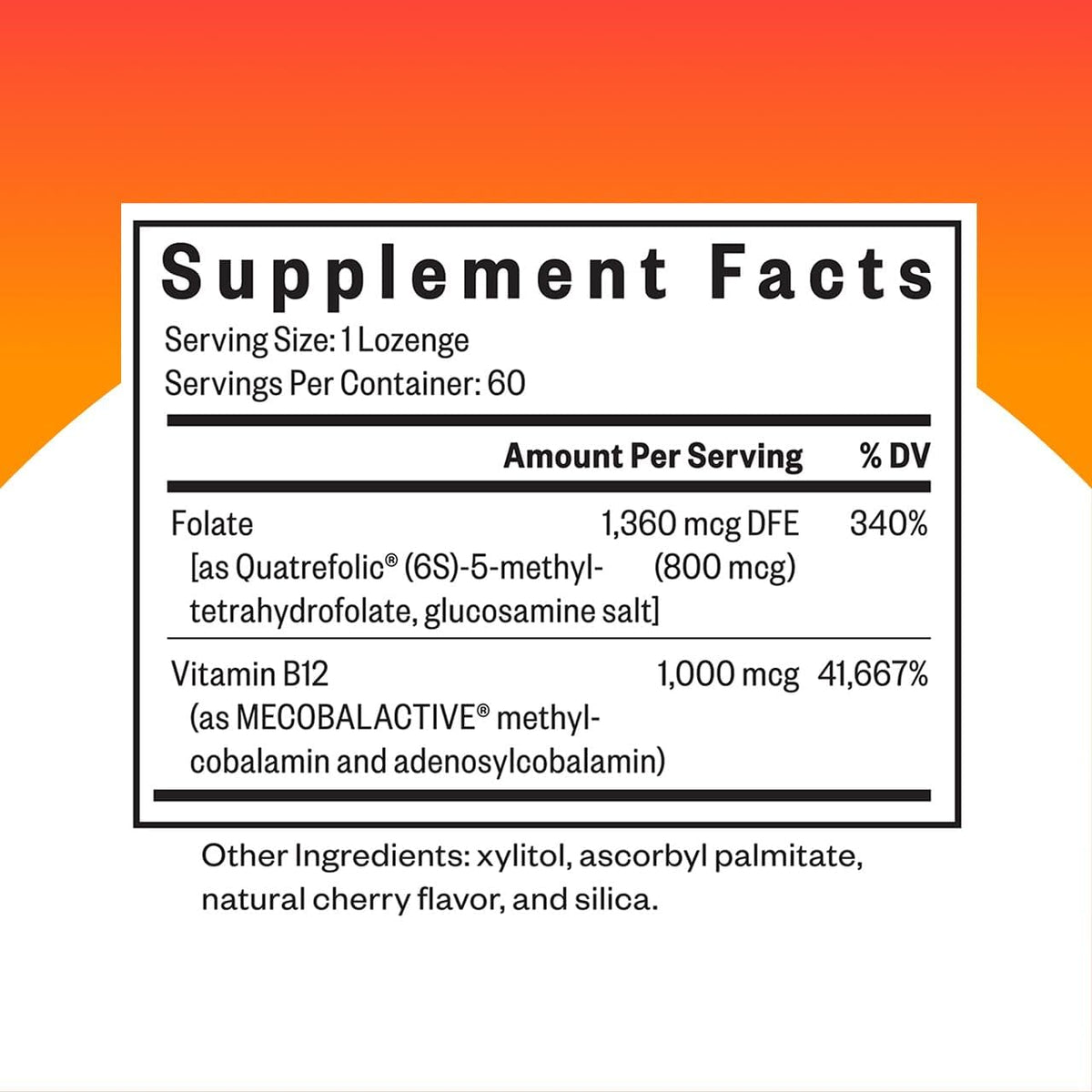 Seeking Health Methyl B12 with L-Methylfolate - Methylation Support - 60 Lozenges - görsel 2