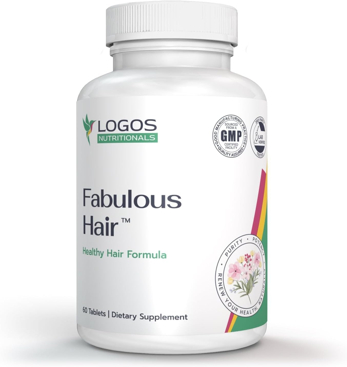 Fabulous Hair - Hair Growth Supplement with Biotin, Silica & Vitamins A, C, E (60 Tablets) - görsel 1