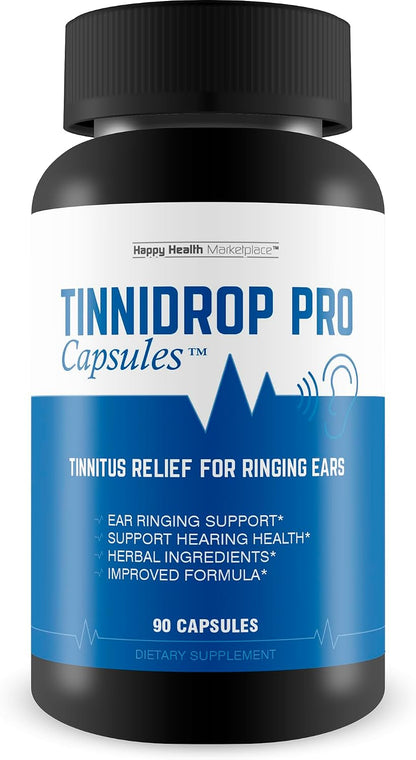 Tinnidrop Pro Capsules - Tinnitus Support Supplement for Ringing Ears