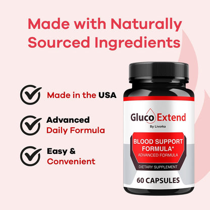(3 Pack) Gluco Extend - Gluco Extend Capsules for Healthy Glucose Levels, All-Natural Ingredients, Maximum Strength Formula, 180 Capsules for 3 Months