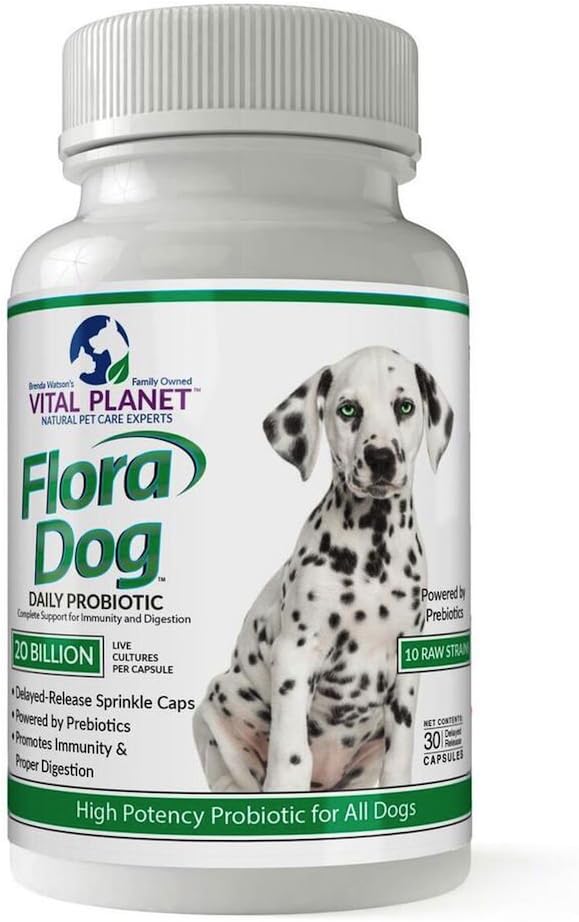 Vital Planet Flora Dog Probiotic Capsules for Dogs – 20 Billion Cultures & 10 Strains - görsel 4