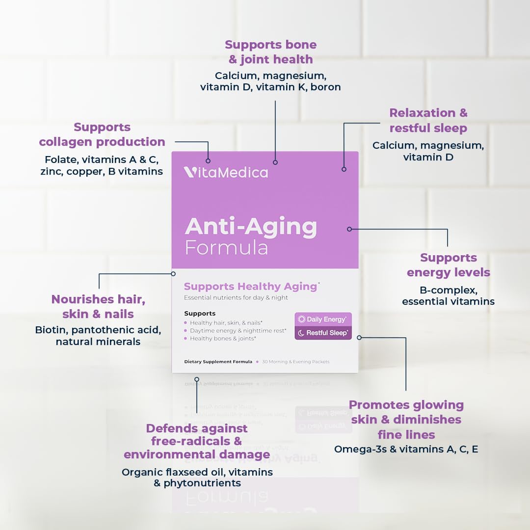 VitaMedica Anti-Ageing Formula AM/PM Multivitamin Packets – 30 Day Supply - görsel 2