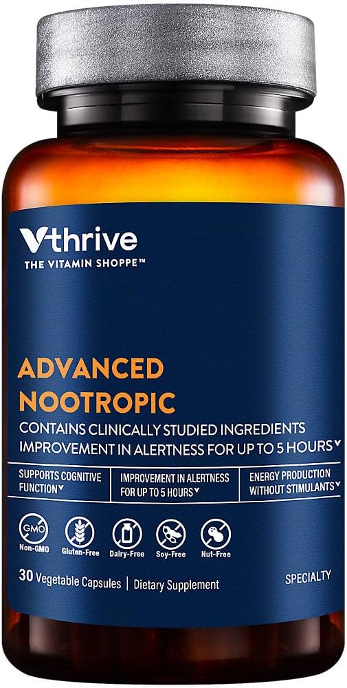 Advanced Nootropic Formula - Supports Cognitive Health & Brain Function (30 Vegetarian Capsules) - görsel 1