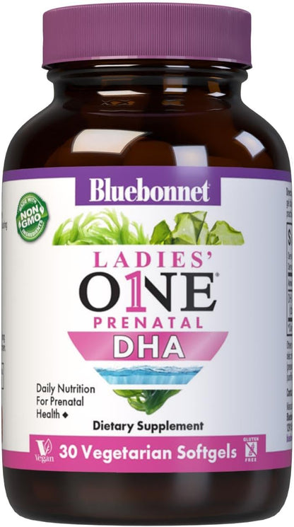 Bluebonnet Nutrition Ladies' One Prenatal DHA - 30 Vegan Softgels