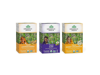 ORGANIC INDIA Tulsi Original Herbal Tea - Holy Basil & African Basil, For Relaxation, Traditional Immune Support, Organic, Non-GMO, Caffeine-Free - 18 Infusion Bags, 3 Pack