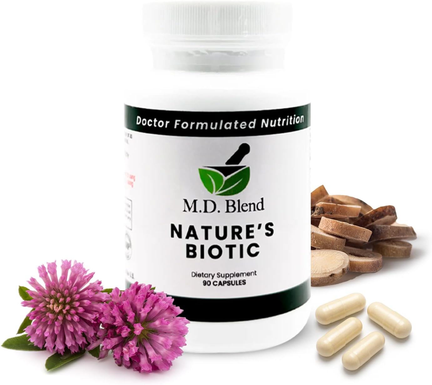 Nature's Biotic Berberine Supplement – Daily Wellbeing Support with Oregano, Garlic, Vitamins C & B6, Magnesium, and Zinc, 90 Capsules - görsel 1