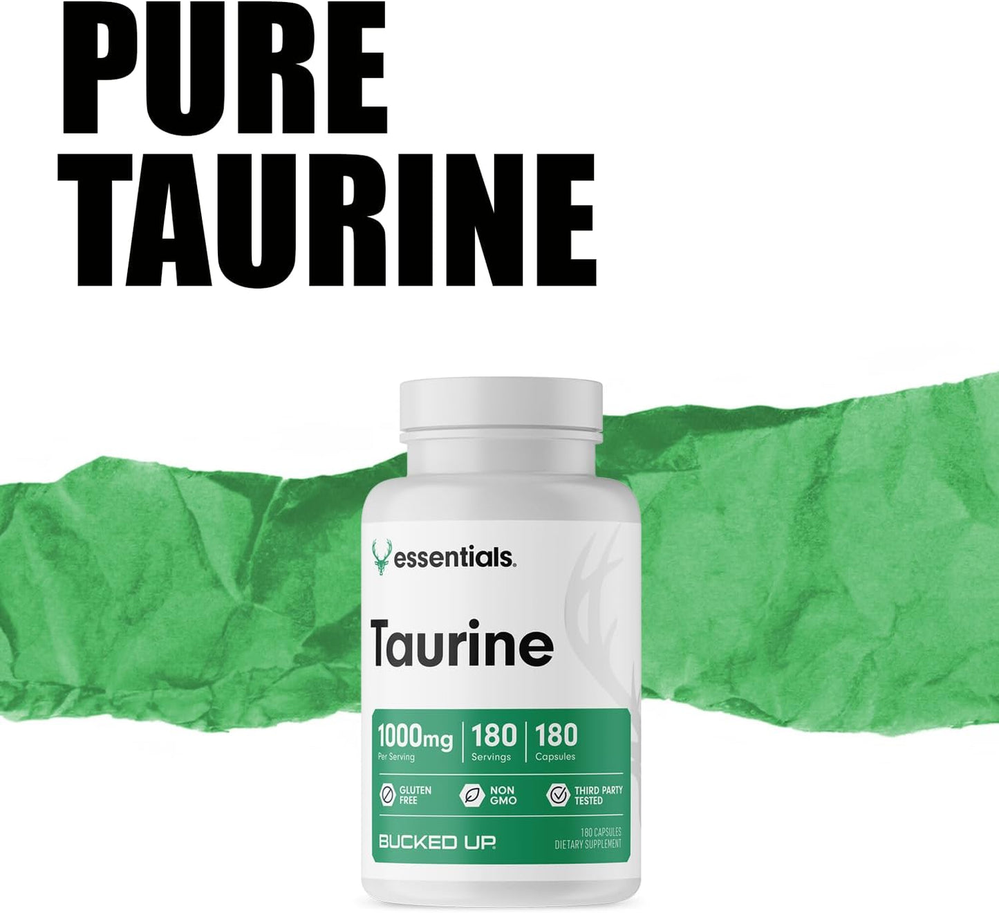 Bucked Up Taurine 1000 mg, 180 Capsules - görsel 5