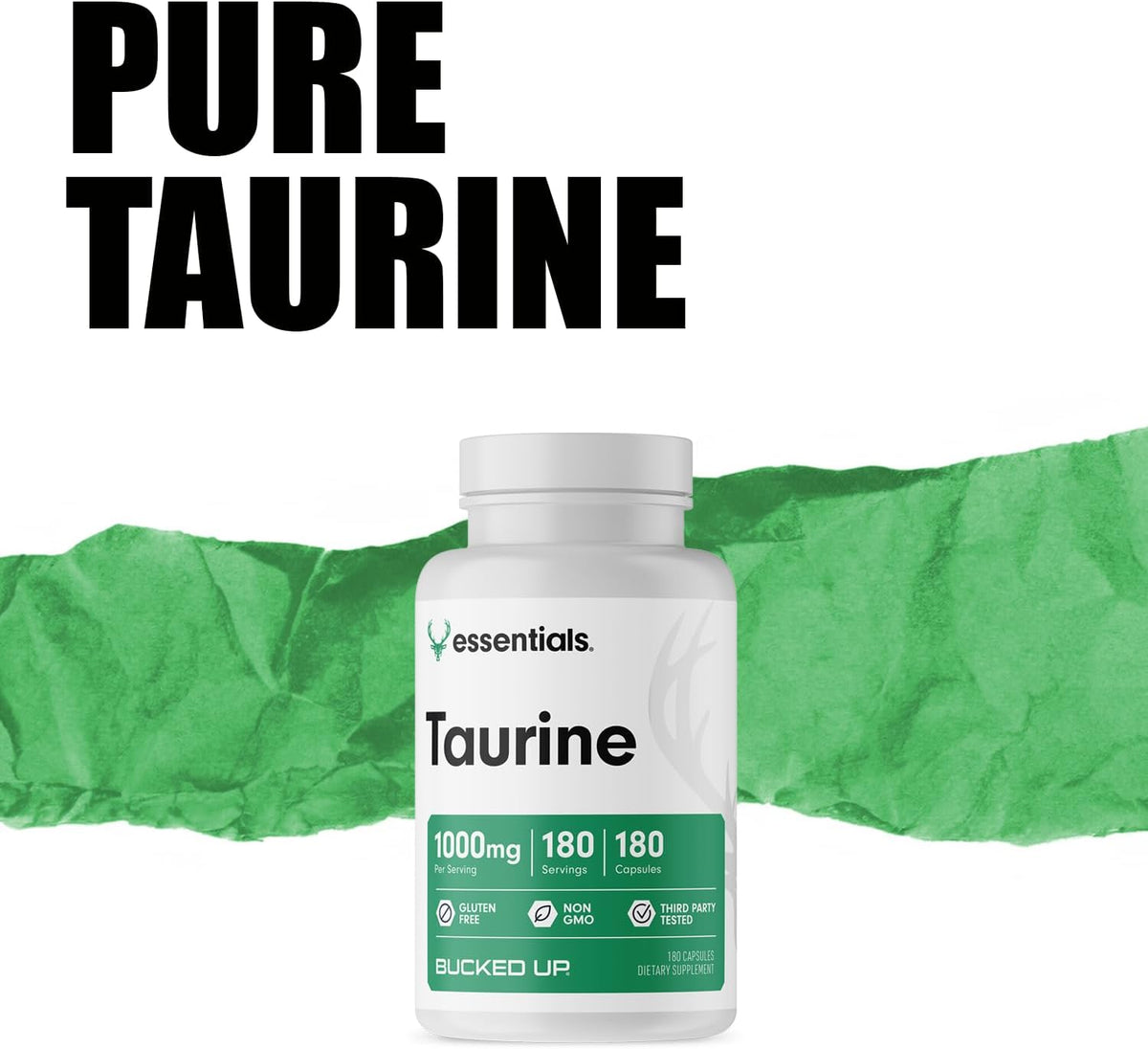 Bucked Up Taurine 1000 mg, 180 Capsules - görsel 5
