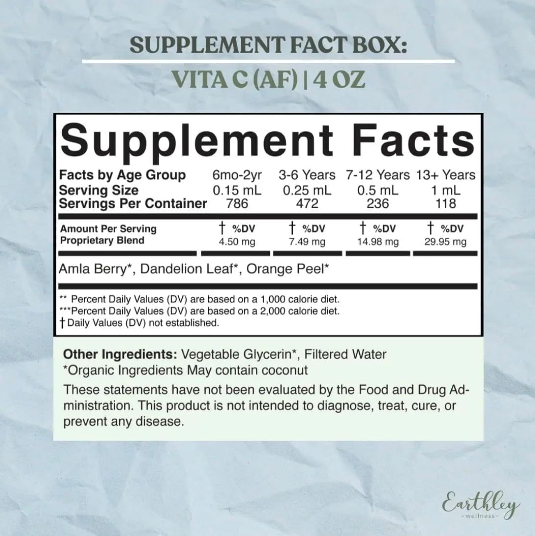 Earthley Wellness Vita-C – Natural Whole Food Vitamin C Tincture (2 oz) - görsel 7