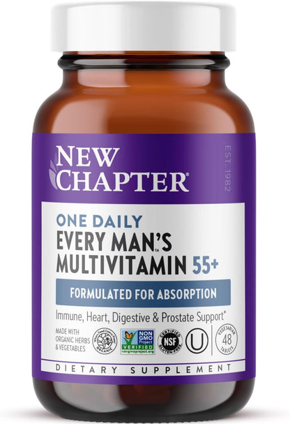 New Chapter One Daily Every Man's Multivitamin 55+ (48 Tablets)