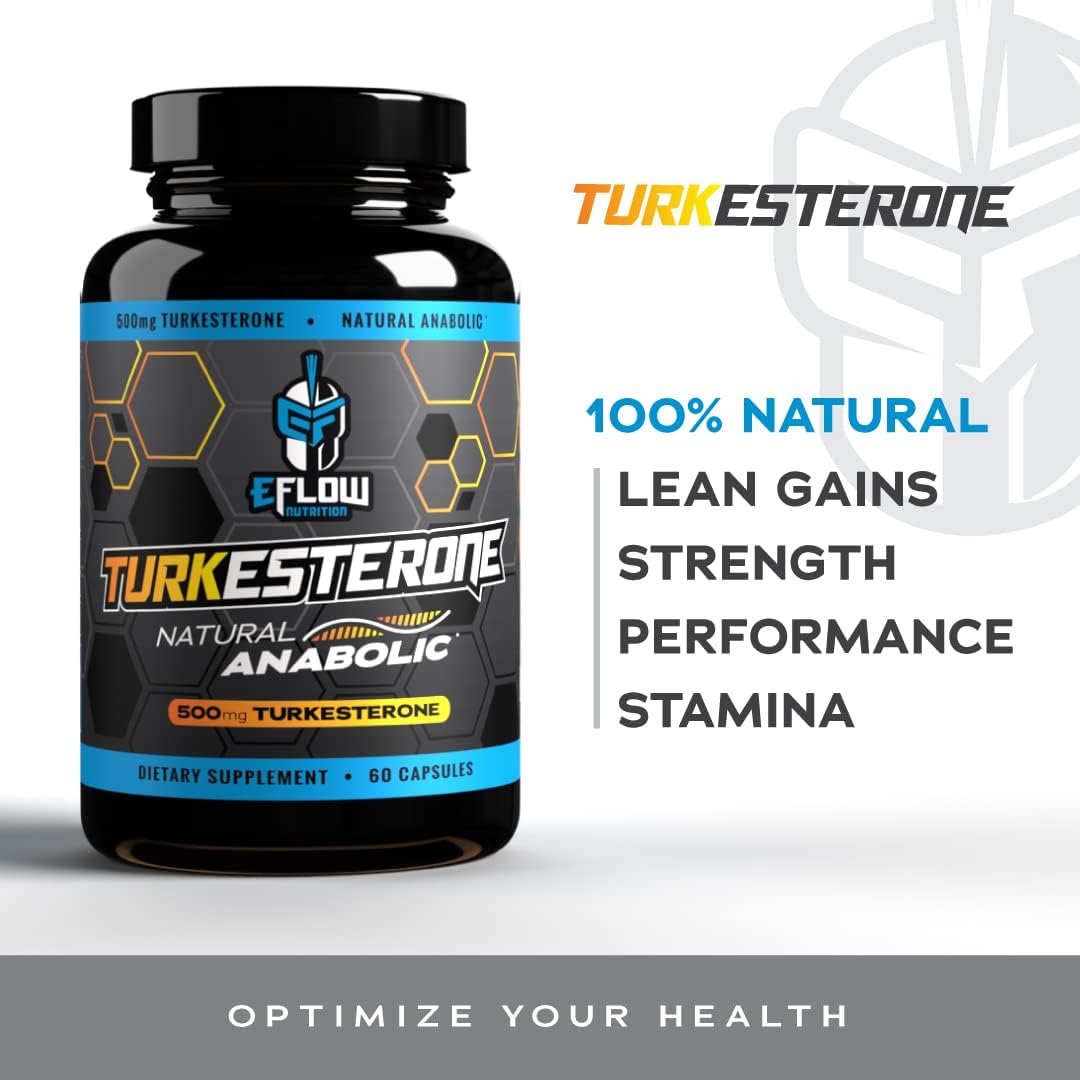 eFlow Nutrition Turkesterone Supplement for Men – High Absorption with Cyclodextrin, 60 Capsules - görsel 8