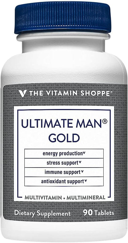The Vitamin Shoppe Ultimate Man Multivitamin – High Potency Daily Multivitamin for Men (90 Tablets)